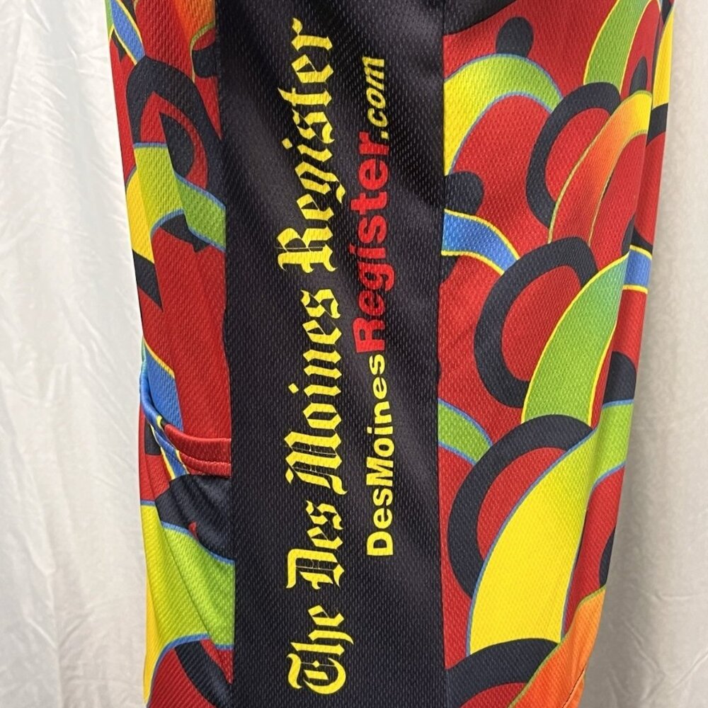 RAGBRAI XXXIV Verge Sport Cycling Jersey Men’s Medium Bike Graphic 2006 Red - Picture 3 of 11